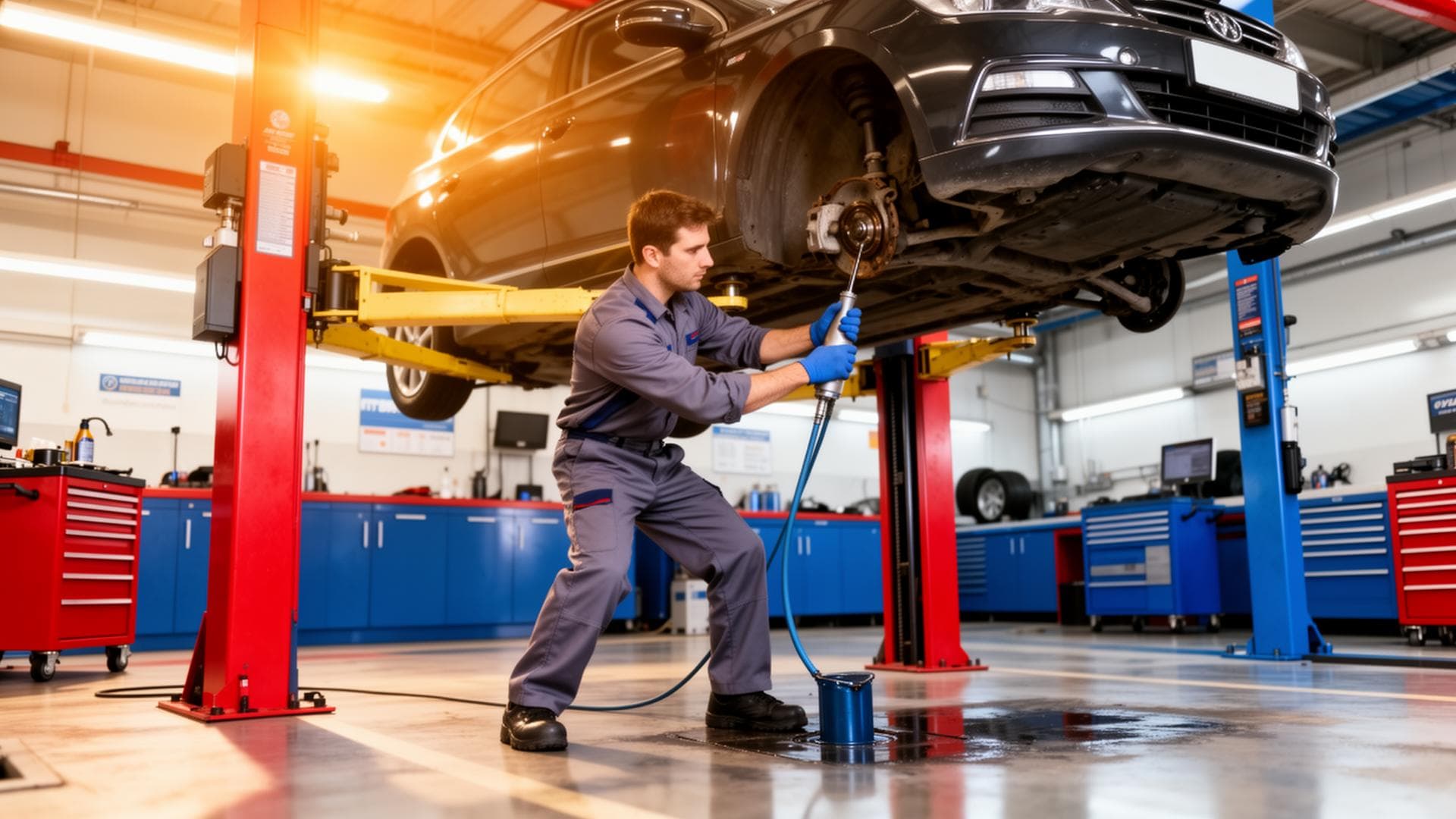 Raceway Pit Stop oil change service bay in Livonia