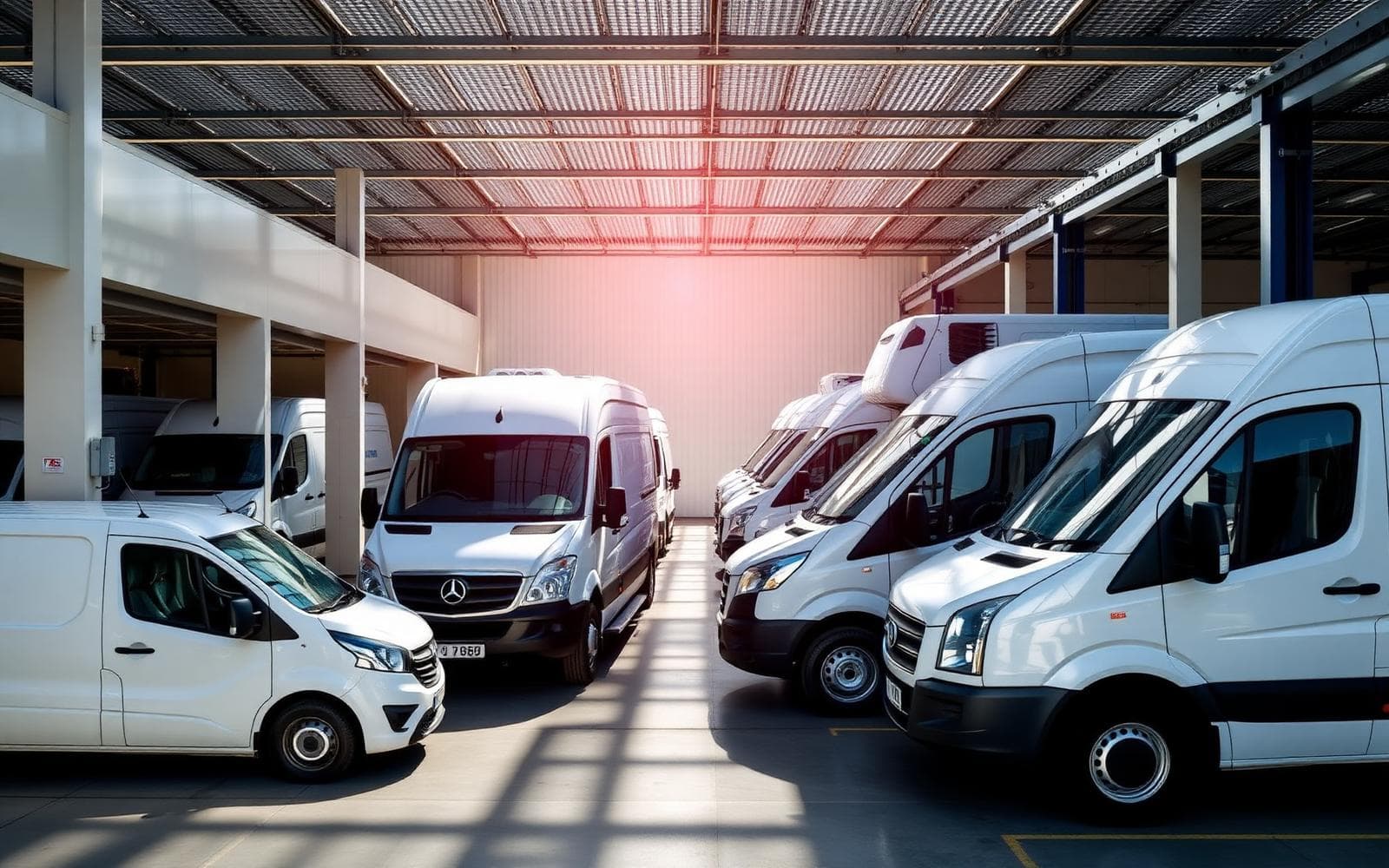 Fleet of commercial vans serviced by Raceway Pit Stop